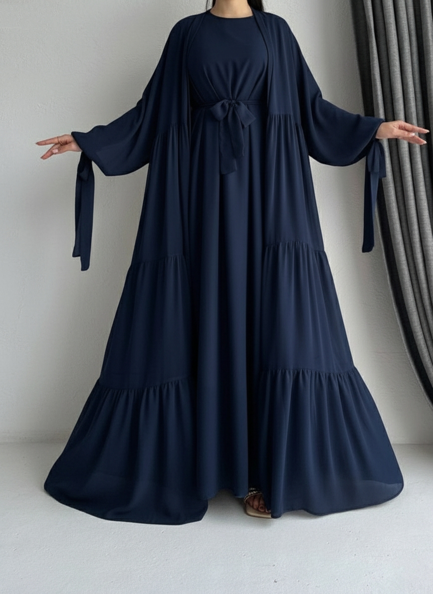 Pinterest Three Layer Abaya ( Five Pcs )