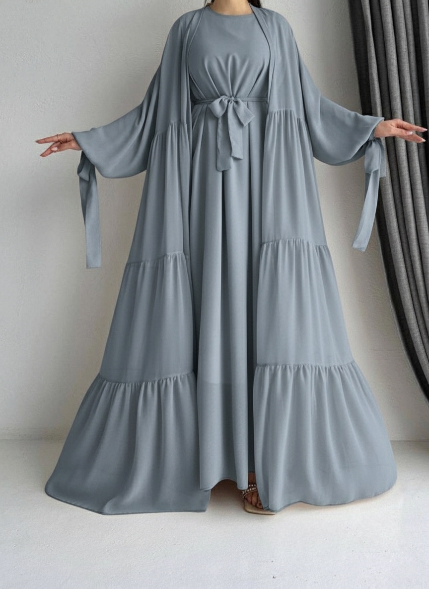 Pinterest Three Layer Abaya ( Five Pcs )