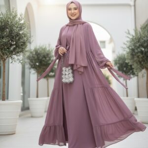 Pinterest Three Layer Abaya ( Five Pcs )