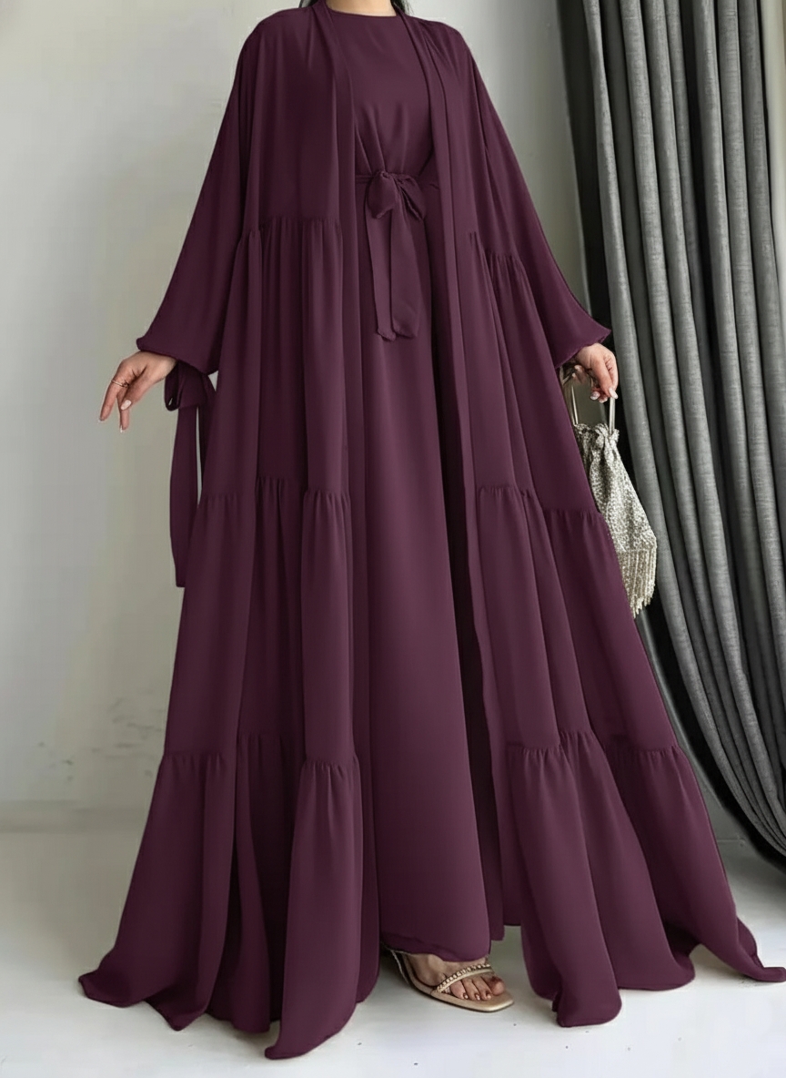 Pinterest Three Layer Abaya ( Five Pcs )
